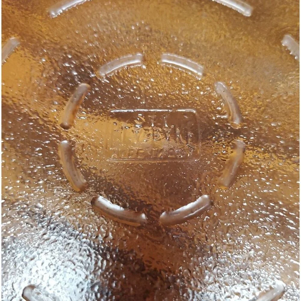 Vintage Glasbake Clear Glass 9 Inch Pie Plate 244 Textured Bottom Made In USA